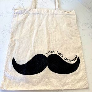Flying Tiger Mustache Tote cotton